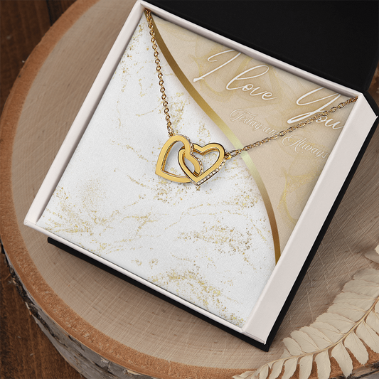 Two Heart Interlocking Necklace to Express Love and Appreciation, Birthday, Anniversary & Special Occasions Gift