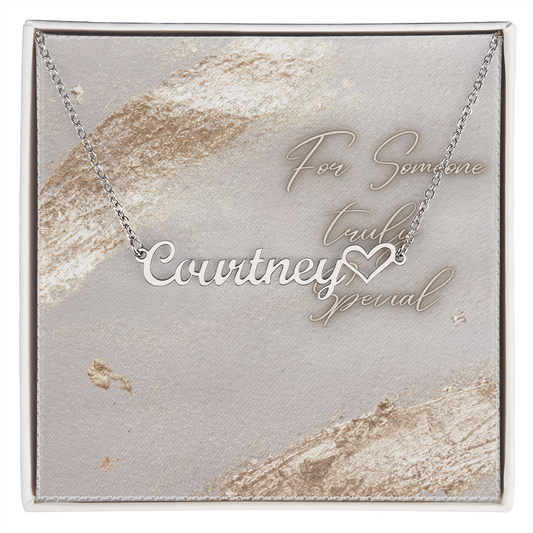 Personalized Name Necklace with Special Message: For someone Special- A gift for special occasion, Birthday and Anniversary